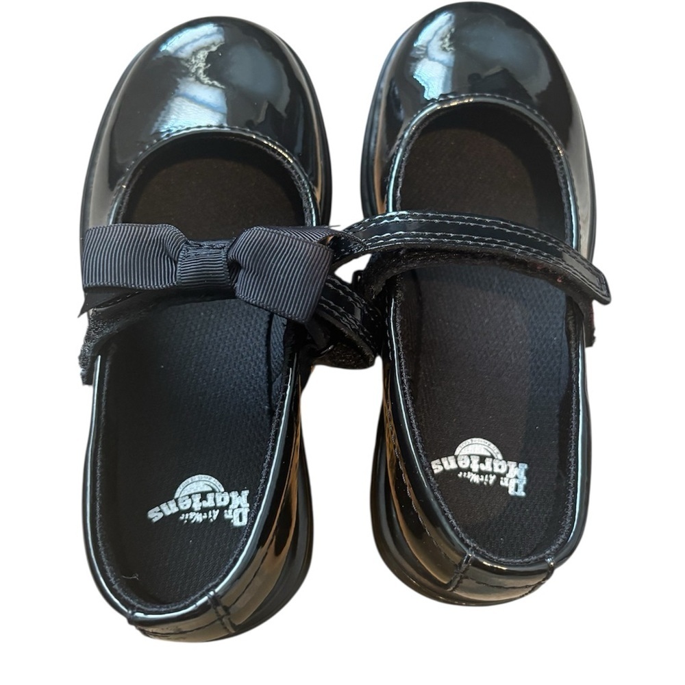 Dr. Martens Mary Jane Toddler Black Patent Leather Dress Shoes - Picture 4 of 8